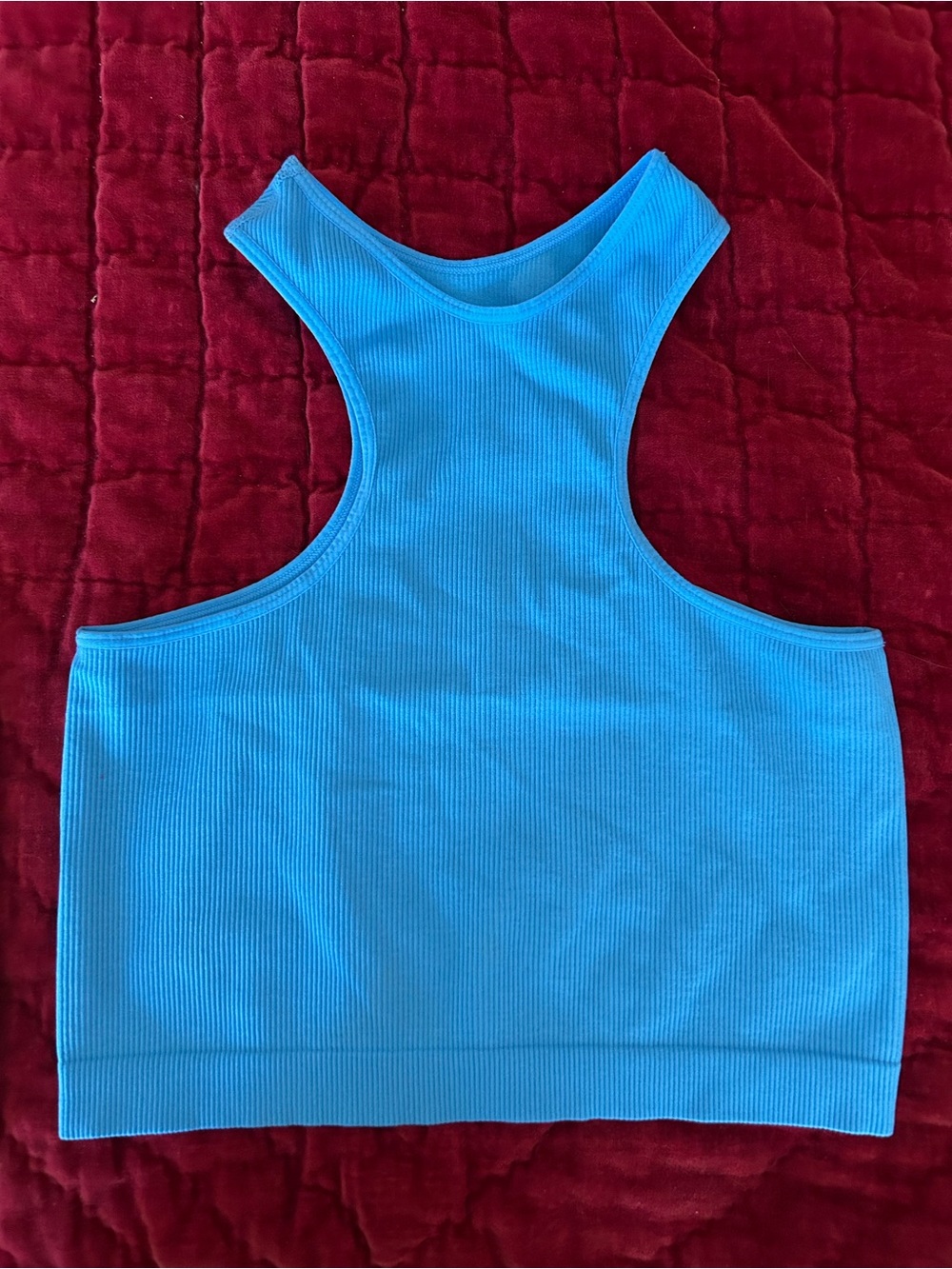 Wild Fable Ribbed Racerback Crop Tank - Blue